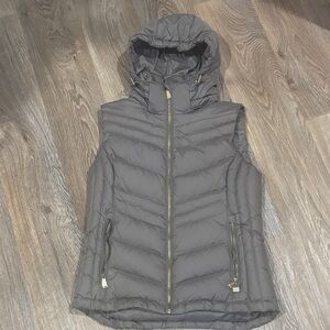 Michael Kors Charcoal Hooded Vest